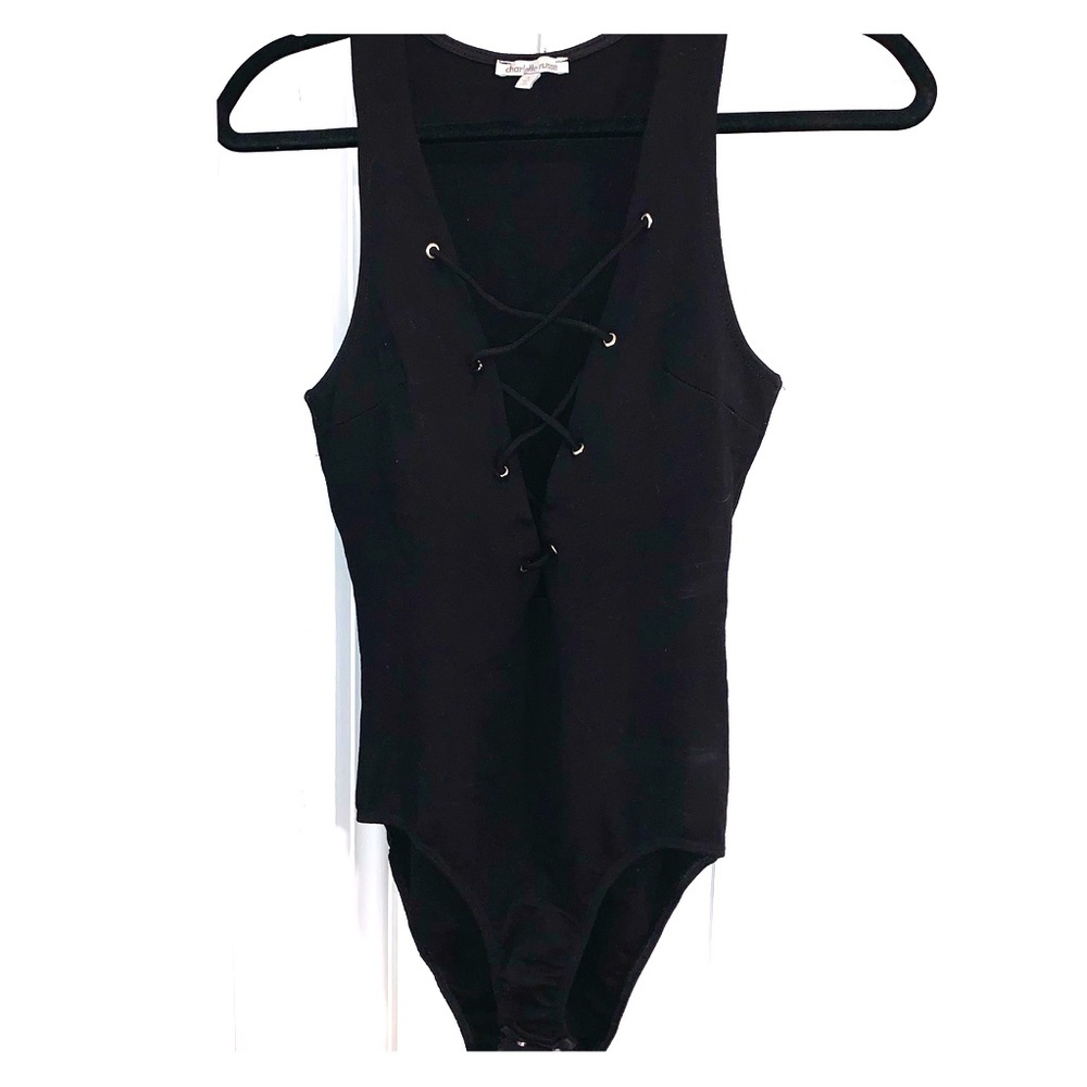 Criss cross bodysuit